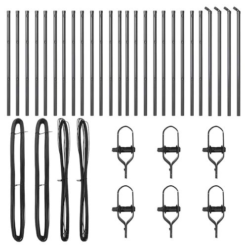 Słupek ogrodzeniowy. 26 pcs Szary 3.2 x 3.2 x 100 cm Stal na Arena.pl