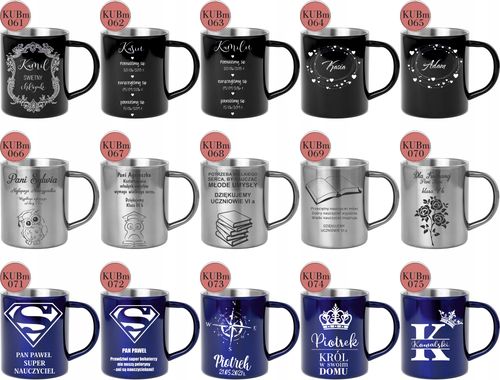 Kubek metalowy z grawerem PREZENT na Dzień Kobiet na Arena.pl