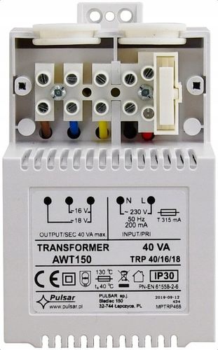TRANSFORMATOR SIECIOWY PULSAR AWT150 40VA/16V/18V na Arena.pl