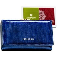 portfel na karty damski w niebieskim kolorze - peterson