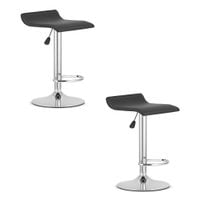 Krzesło barowe FORT czarny hoker kuchenny ekoskóra obrotowe x2