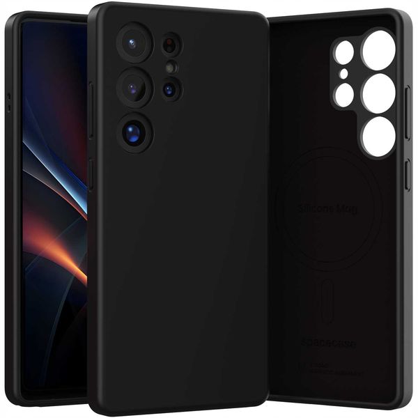 Spacecase Silicone Mag Galaxy S25 Ultra Black zdjęcie 9