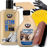 ZESTAW DO CZYSZCZENIA SKÓRY K2 LETAN PŁYN MLECZKO APLIKATOR SZCZOTKA