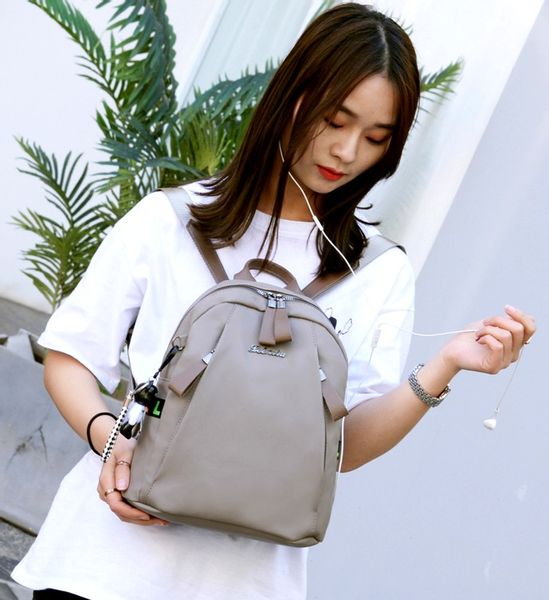 Wodoodporny Plecak elegancki miejski na ramię boho T42_Szary zdjęcie 5