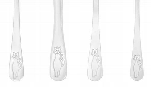 GERLACH SZTUĆCE DZIECI DZIECIĘCE KOMPLET 4EL KOTKI STAL NIERDZEWNA BON TON na Arena.pl