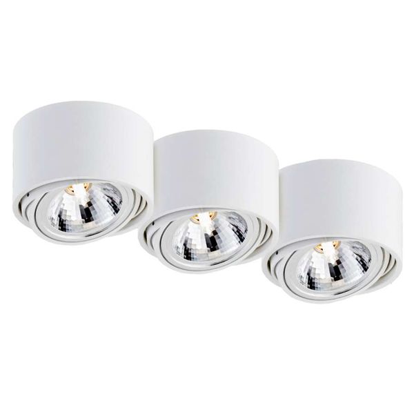 Regulowany plafon LUMOS 3 70253301 Kaspa natynkowy downlight biały zdjęcie 2