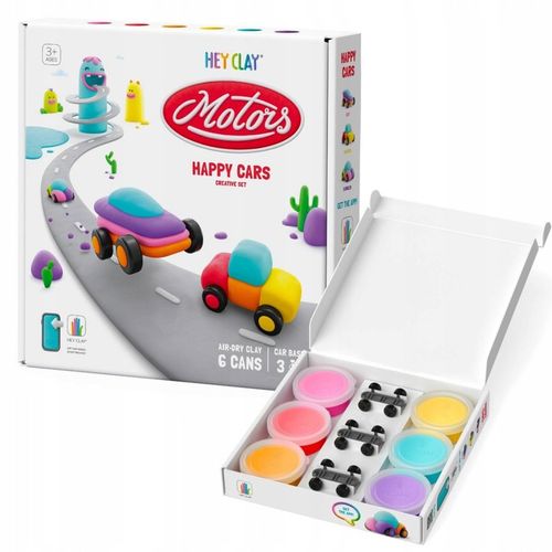 Hey Clay Masa Plastyczna Wesołe Samochody Zestaw na Arena.pl