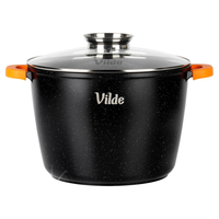 GARNEK GRANITOWY Z POKRYWKĄ 28 CM 9,7 L POWŁOKA NON-STICK NA INDUKCJĘ