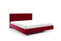 Czerwone łóżko tapicerowane LILY / R61 140x200 cm
