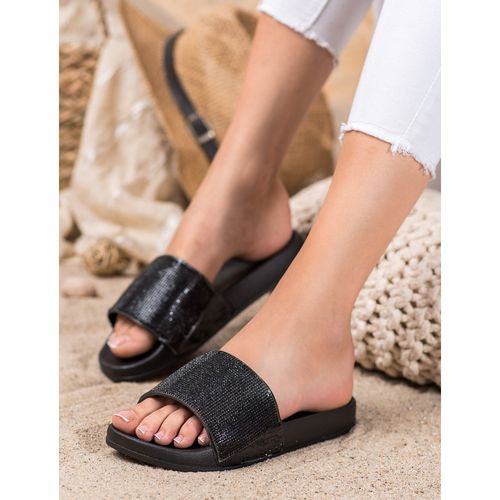 Modne Czarne Klapki r.39 na Arena.pl