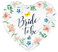 Balon foliowy serce Bride to be Kwiaty 45cm