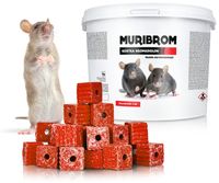 SILNA TRUTKA NA MYSZY I SZCZURY MURIBROM KOSTKA WOSKOWA BROMADIOLON