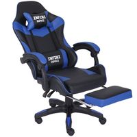 Fotel Gamingowy z podnóżkiem INFINI ESPACE Blue