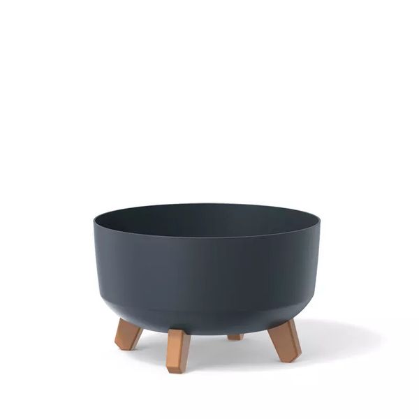 Doniczka na nóżkach GRACIA LOW DGRL240L | Antracyt, Kształt Okrągły, Wymiary 23.5x15.5 cm, Kolor Antracyt, Prosperplast zdjęcie 2