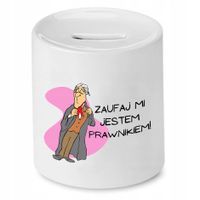 Skarbonka Dla Prawnika Zaufaj Mi Jestem Prezent Z Nadrukiem Ze Zdjęciem