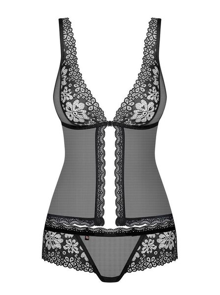 Kusząca koszulka i Stringi - Obsessive 856-BAB-1 S/M zdjęcie 3