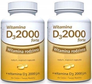 WITAMINA D3 W OLEJU 2000 j.m. ODPORNOŚĆ 2x80 kaps. zdjęcie 1