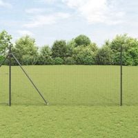 Słupek ogrodzeniowy. Szary 25 x 1,5 m (19 x 19 mm siatka) Stal