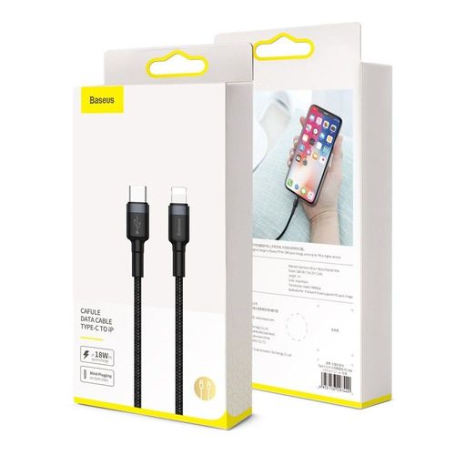 BASEUS CAFULE TYPE-C TO LIGHTNING CABLE 100CM BLACK/GREY na Arena.pl