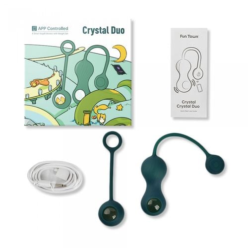 magic motion   crystal duo smart kegel vibrator with weight set na Arena.pl