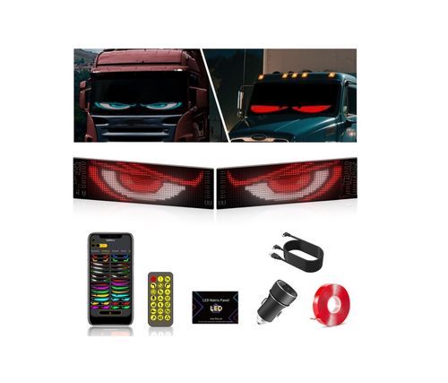 Wyświetlacz RGB 2szt LED 20x64 102x348mm Pilot + Bluetooth Oczy diabła na Arena.pl