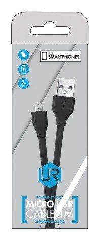 UrbanRevolt Flat Micro-USB Cable 1m - black na Arena.pl