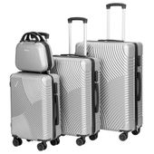 Zestaw 4 walizek podróżnych AZORES SREBRNY 4w1