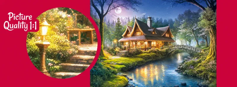 Puzzle 1000 elementów. Chata Leśniczego 30684 zdjęcie 7
