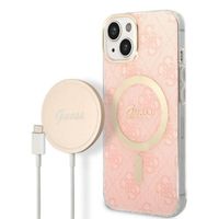 Zestaw Guess GUBPP14MH4EACSP Case+ Charger iPhone 14 Plus 6,7" różowy/pink