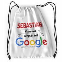 Plecak Dla Sebastiana Sportowy Szkolny Worek Torba Z Nadrukiem Ze Zdjęciem