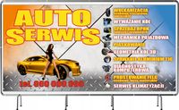 BANER REKLAMOWY 200x100 cm gotowy projekt w cenie naprawa AUTO SERWIS