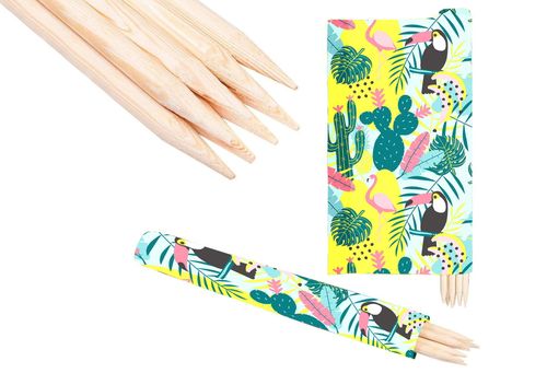 PARAWAN PLAŻOWY Tukany i flamingi z indywidualnym napisem 5 PANELI 78.5 na Arena.pl