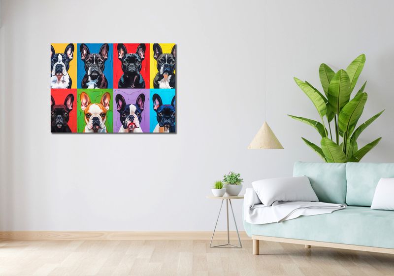Obraz 100x70cm Buldogi Francuskie zdjęcie 2