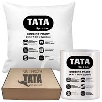 ZESTAW PODUSZKA I KUBEK ORYGINALNY PREZENT DLA TATY TEŚCIA DZIEŃ OJCA TATA