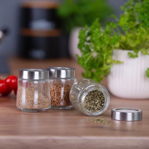 Pojemnik szklany słoik z pokrywą JASMINE 140 ml na przyprawy do przypraw na Arena.pl