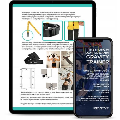 TAŚMY DO ĆWICZEŃ TRX CROSSFIT PASY TRENINGOWE Z AKCESORIAMI WYSOKA JAKOŚĆ na Arena.pl