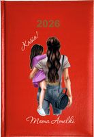 Kalendarz A5 2026 tygodniowy KSIĄŻKOWY prezent DLA MAMY nadruk z imieniem