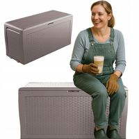 Skrzynia ogrodowa Siedzisko SAMOA Kufer na Balkon schowek na poduszki Duża