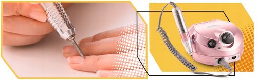 FREZARKA DO PAZNOKCI MANICURE PEDICURE 65W PROFESJONALNA MOCNA zestaw frezy na Arena.pl