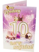 karta na 10 urodzinki seria korona  rd10-013