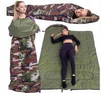 Śpiwór Turystyczny Moro Mumia Na Biwak Kolonie Obóz Ciepły Duży 210x75cm