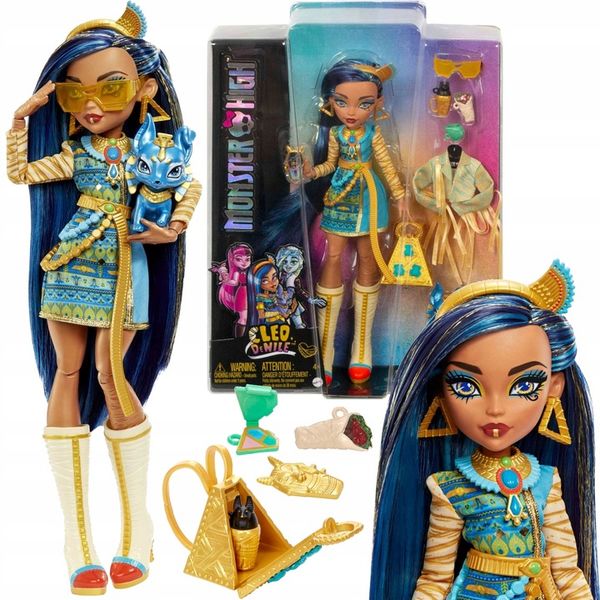 MONSTER HIGH ZESTAW LALKA CLEO DE NILE MUMIA + AKCESORIA ZWIERZĄTKO TUT zdjęcie 10