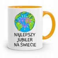 Dla Jubilera Kubek Żółty Najlepszy Na Świecie Z Nadrukiem Ze Zdjęciem