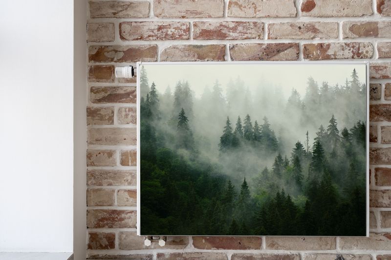 Mata MAGNETYCZNA Kaloryfera Krajobraz LAS We Mgle 80cm x 60cm zdjęcie 6