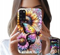 ETUI DO SAMSUNG GALAXY A31 - SŁONECZNIK Z MOTYLKIEM, OBUDOWA + FOLIA