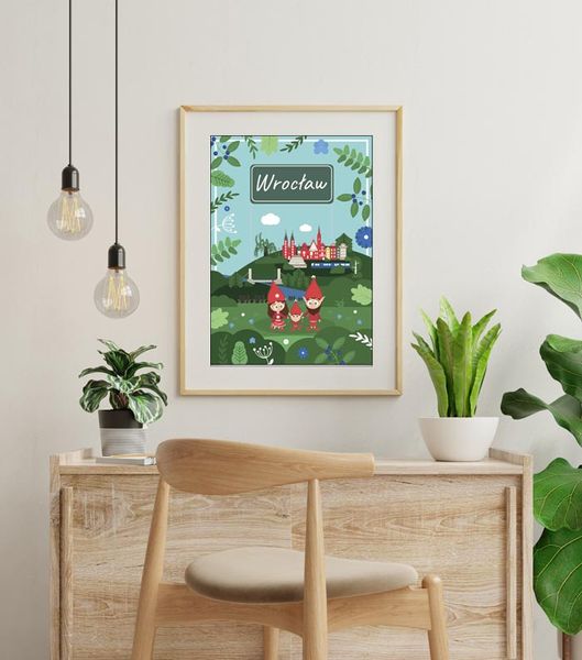 Bajkowe Miasta Wrocław - plakat 50x70 cm zdjęcie 2