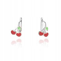 PIĘKNE SREBRNE KOLCZYKI DZIEWCZĘCE p925 WISIENKI