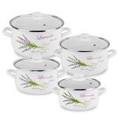 ZESTAW GARNKÓW EMALIOWANYCH TADAR LAWENDA 8 EL
