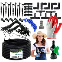 Linia Kroplująca Do Szklarni Tunel Warzyw 33m Zasilanie Na 50 Roślin Zestaw