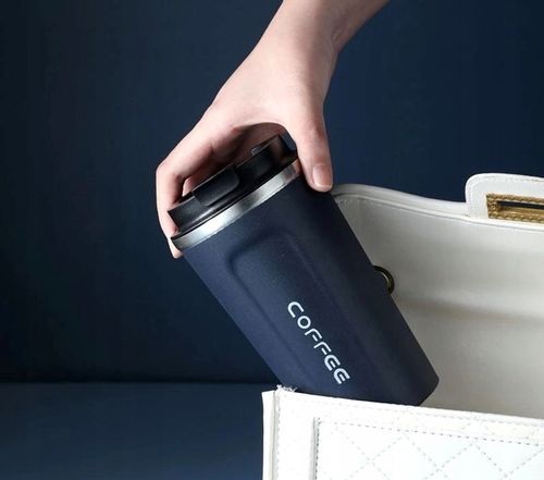 Kubek COFFEE termiczny termos kawę szczelny 510ML  C45_Granatowy na Arena.pl